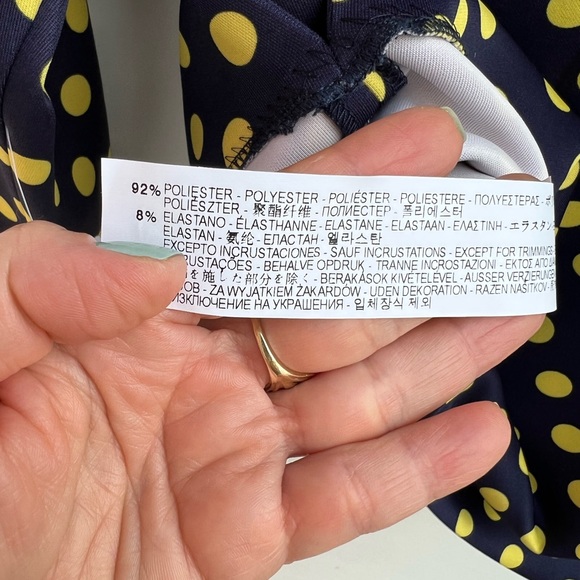 NWT Zara Jaclyn Smith Polka Dot Top Polka Dots All Over This Top - Picture 6 of 7